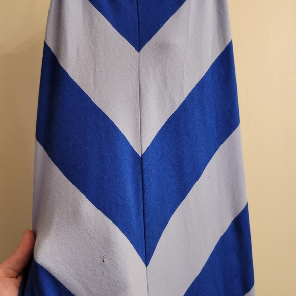 Gap blue chevron spaghetti strap maxi dress - Picture 4 of 6